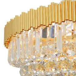 Valentina 31 1/4" Wide Gold And Crystal 24-Light Chandelier -Golden Lighting Shop valentina 31 and one quarter inch wide gold and crystal 24 light chandelier 71v05views1