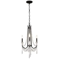 Varaluz Barcelona 17" Wide Onyx 3-Light Chandelier