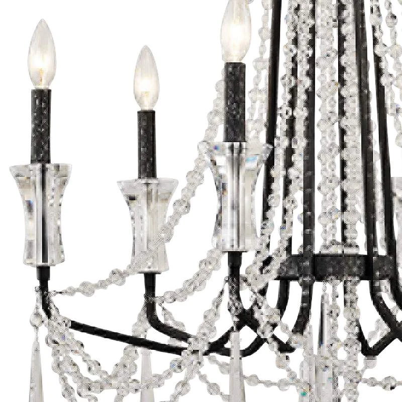 Varaluz Barcelona 27" Wide Onyx Crystal 6-Light Chandelier 4 Varaluz Barcelona 27" Wide Onyx Crystal 6-Light Chandelier - Image 2