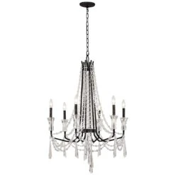 Varaluz Barcelona 27" Wide Onyx Crystal 6-Light Chandelier 9 Varaluz Barcelona 27" Wide Onyx Crystal 6-Light Chandelier -Golden Lighting Shop varaluz barcelona 27 inch wide onyx crystal 6 light chandelier 86f87views3