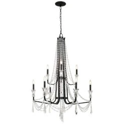 Varaluz Barcelona 34 1/2"W Onyx Crystal 9-Light Chandelier -Golden Lighting Shop varaluz barcelona 34 and one half inchw onyx crystal 9 light chandelier 86f90views3