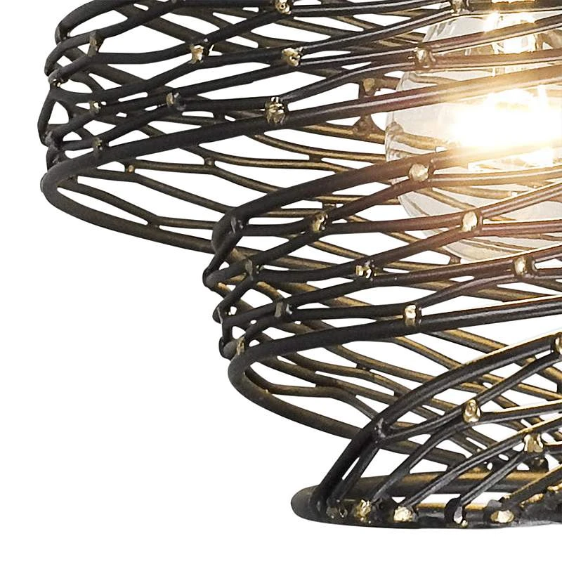 Varaluz Casa Flow 10" Wide Gold Matte Black Mini Pendant 4 Varaluz Casa Flow 10" Wide Gold Matte Black Mini Pendant - Image 2