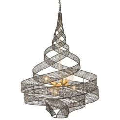 Varaluz Casa Flow 26" Wide Gold Matte Black 6-Light Pendant -Golden Lighting Shop varaluz casa flow 26 inch wide gold matte black 6 light pendant 457k1