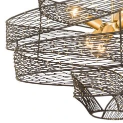 Varaluz Casa Flow 26" Wide Gold Matte Black 6-Light Pendant -Golden Lighting Shop varaluz casa flow 26 inch wide gold matte black 6 light pendant 457k1views1