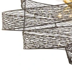 Varaluz Casa Flow 36" Wide Gold Matte Black 8-Light Pendant -Golden Lighting Shop varaluz casa flow 36 inch wide gold matte black 8 light pendant 127j1views1