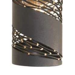 Varaluz Casa Flow 4" Wide Matte Black Gold Mini Pendant -Golden Lighting Shop varaluz casa flow 4 inch wide matte black gold mini pendant 455k1views1