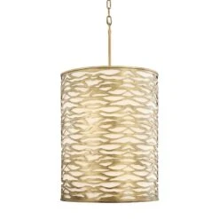 Varaluz Casa Kato 18" Wide Havana Gold Drum Pendant Light