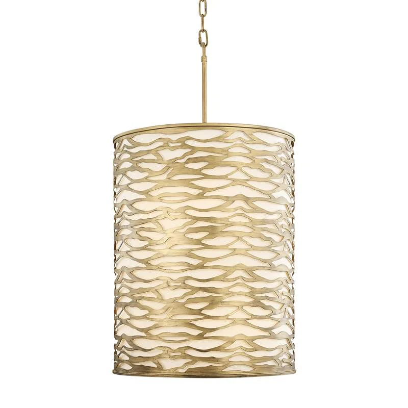 Varaluz Casa Kato 18" Wide Havana Gold Drum Pendant Light 3 Varaluz Casa Kato 18" Wide Havana Gold Drum Pendant Light
