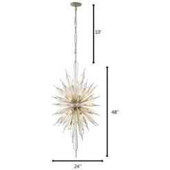 Varaluz Orbital 24" Wide Gold Dust And Crystal Foyer Pendant 9 Varaluz Orbital 24" Wide Gold Dust And Crystal Foyer Pendant -Golden Lighting Shop varaluz orbital 24 inch wide gold dust and crystal foyer pendant 69p61views2