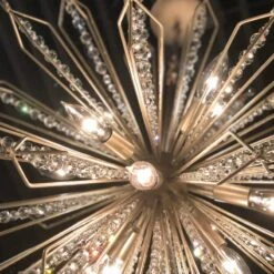 Varaluz Orbital 36" Wide Gold Dust 16-Light Pendant -Golden Lighting Shop varaluz orbital 36 inch wide gold dust 16 light pendant 45c23views3