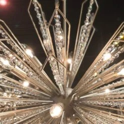 Varaluz Orbital 36" Wide Gold Dust 16-Light Pendant -Golden Lighting Shop varaluz orbital 36 inch wide gold dust 16 light pendant 45c23views4