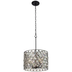 Varaluz Windsor 18"W Carbon And Gold 4-Light Pendant Light -Golden Lighting Shop varaluz windsor 18 inchw carbon and gold 4 light pendant light 86g30views3
