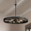 Vaughn 22 1/2" Wide Natural Black 6-Light Ring Pendant -Golden Lighting Shop vaughn 22 and one half inch wide natural black 6 light ring pendant 481y1cropped