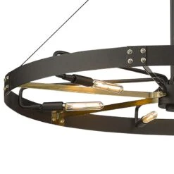 Golden Lighting Vaughn 32 1/2" Wide Natural Black 6-Light Ring Pendant -Golden Lighting Shop vaughn 32 and one half inch wide natural black 6 light ring pendant 473y1views1