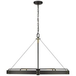 Golden Lighting Vaughn 32 1/2" Wide Natural Black 6-Light Ring Pendant -Golden Lighting Shop vaughn 32 and one half inch wide natural black 6 light ring pendant 473y1views2