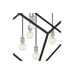 Vertical 44" Wide Matte Black And Brushed Nickel 7-Light Pendant -Golden Lighting Shop vertical 44 inch wide matte black and brushed nickel 7 light pendant 96e61views1