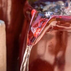 Vessel 36" High Textured Rustic Ceramic Outdoor Fountain -Golden Lighting Shop vessel 36 inch high textured rustic ceramic outdoor fountain 66h90views1