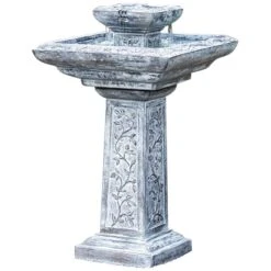 Victoria 43 1/2"H Frosted Mocha LED Outdoor Floor Fountain -Golden Lighting Shop victoria 43 and one half inchh frosted mocha led outdoor floor fountain 003h6