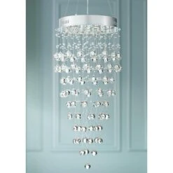 Vienna Full Spectrum Aida 18" Wide Pouring Crystal Bubble Chandelier