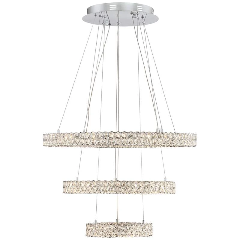 Vienna Full Spectrum Perriello 27 1/2" Crystal Ring LED Chandelier 7 Vienna Full Spectrum Perriello 27 1/2" Crystal Ring LED Chandelier - Image 5