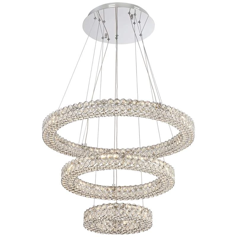 Vienna Full Spectrum Perriello 27 1/2" Crystal Ring LED Chandelier 8 Vienna Full Spectrum Perriello 27 1/2" Crystal Ring LED Chandelier - Image 6
