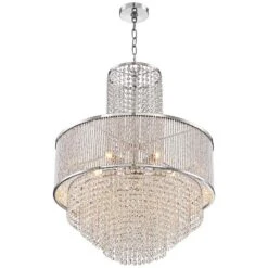Vienna Full Spectrum Pioggia Chrome 23 1/2" Wide Crystal Chandelier 12 Vienna Full Spectrum Pioggia Chrome 23 1/2" Wide Crystal Chandelier -Golden Lighting Shop vienna full spectrum pioggia chrome 23 and one half inch wide crystal chandelier 8g405views2
