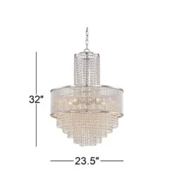 Vienna Full Spectrum Pioggia Chrome 23 1/2" Wide Crystal Chandelier 13 Vienna Full Spectrum Pioggia Chrome 23 1/2" Wide Crystal Chandelier -Golden Lighting Shop vienna full spectrum pioggia chrome 23 and one half inch wide crystal chandelier 8g405views3