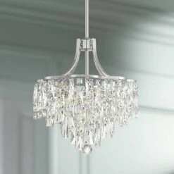 Villette 15 3/4" Wide Chrome LED Crystal Pendant Light
