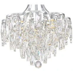 Villette 15 3/4" Wide Chrome LED Crystal Pendant Light -Golden Lighting Shop villette 15 and three quarter inch wide chrome led crystal pendant light 33h19views1