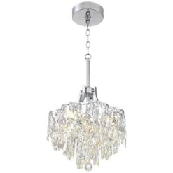 Villette 15 3/4" Wide Chrome LED Crystal Pendant Light -Golden Lighting Shop villette 15 and three quarter inch wide chrome led crystal pendant light 33h19views4