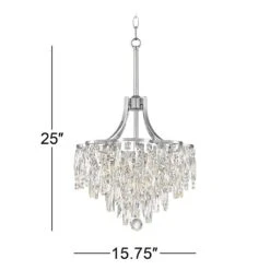 Villette 15 3/4" Wide Chrome LED Crystal Pendant Light -Golden Lighting Shop villette 15 and three quarter inch wide chrome led crystal pendant light 33h19views5