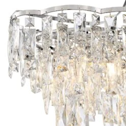 Villette 31 1/2" Wide Chrome And Crystal Oval Chandelier 10 Villette 31 1/2" Wide Chrome And Crystal Oval Chandelier -Golden Lighting Shop villette 31 and one half inch wide chrome and crystal oval chandelier 78n52views1
