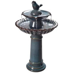 Vogel 27 1/4" High Teal Blue Ceramic Bird Garden Fountain -Golden Lighting Shop vogel 27 and one quarter inch high teal blue ceramic bird garden fountain 78f10