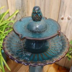 Vogel 27 1/4" High Teal Blue Ceramic Bird Garden Fountain -Golden Lighting Shop vogel 27 and one quarter inch high teal blue ceramic bird garden fountain 78f10views1