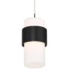 WAC Banded 5" Wide 1-Light Black And White Modern Mini Pendant -Golden Lighting Shop wac banded 5 inch wide 1 light black and white modern mini pendant 75t48