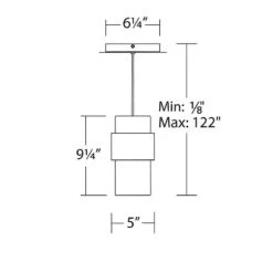 WAC Banded 5" Wide 1-Light Black And White Modern Mini Pendant -Golden Lighting Shop wac banded 5 inch wide 1 light black and white modern mini pendant 75t48views2
