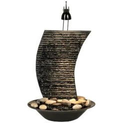 Water Ripple 17 1/4" High Lighted Table Fountain -Golden Lighting Shop water ripple 17 and one quarter inch high lighted table fountain n5192