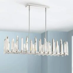 Watson 42" Wide Polished Nickel 6-Light Island Chandelier