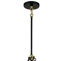 Windward Passage 14 1/2" Soft Brass And Coal 4-Light Pendant Light -Golden Lighting Shop windward passage 14 and one half inch soft brass and coal 4 light pendant light 789h1views2
