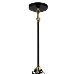 Windward Passage 26 1/2" Soft Brass And Coal 6-Light Pendant Light -Golden Lighting Shop windward passage 26 and one half inch soft brass and coal 6 light pendant light 790h1views2