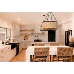 Windward Passage 26 1/2" Soft Brass And Coal 6-Light Pendant Light -Golden Lighting Shop windward passage 26 and one half inch soft brass and coal 6 light pendant light 790h1views3