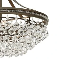 Wohlfurst 20 1/4"W Bronze 5-Light Crystal Pendant Light -Golden Lighting Shop wohlfurst 20 and one quarter inchw bronze 5 light crystal pendant light 1k583views1