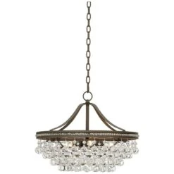 Wohlfurst 20 1/4"W Bronze 5-Light Crystal Pendant Light -Golden Lighting Shop wohlfurst 20 and one quarter inchw bronze 5 light crystal pendant light 1k583views3
