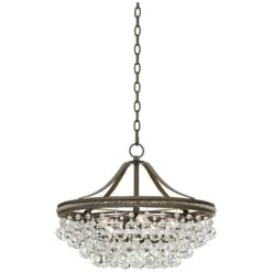 Wohlfurst 20 1/4"W Bronze 5-Light Crystal Pendant Light -Golden Lighting Shop wohlfurst 20 and one quarter inchw bronze 5 light crystal pendant light 1k583views4