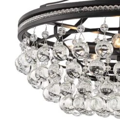 Wohlfurst 20" Wide Black Clear Crystal Pendant Light -Golden Lighting Shop wohlfurst 20 inch wide black clear crystal pendant light 367m2views1