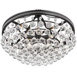 Wohlfurst 20" Wide Black Clear Crystal Pendant Light -Golden Lighting Shop wohlfurst 20 inch wide black clear crystal pendant light 367m2views2