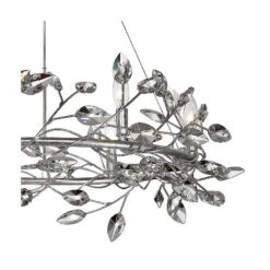 Zeev Misthaven 32"W Silver Leaf Crystal 6-Light Chandelier -Golden Lighting Shop zeev misthaven 32 inchw silver leaf crystal 6 light chandelier 78y01views1
