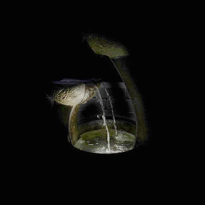 Zen 33" High Relic Lava Two-Bowl LED Outdoor Floor Fountain 5 Zen 33" High Relic Lava Two-Bowl LED Outdoor Floor Fountain - Image 3