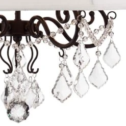 Zula White Shade 22" Wide Crystal Chandelier -Golden Lighting Shop zula white shade 22 inch wide crystal chandelier 2r758views1
